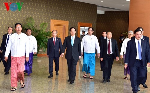 PM Nguyen Tan Dung tiba di Myanmar - ảnh 1